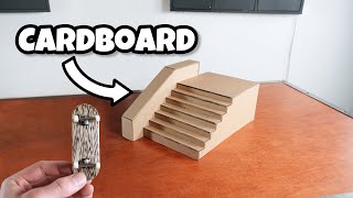 DIY Cardboard Fingerboard Stair Set!