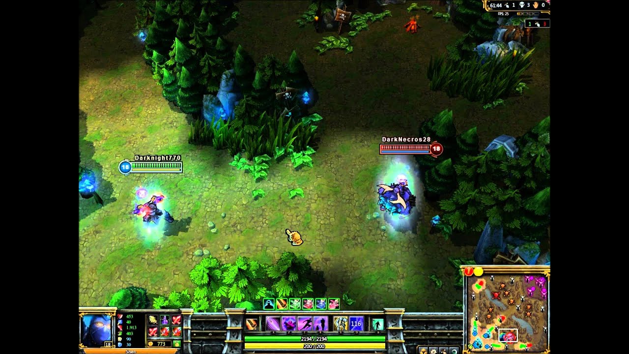 Duel in league of legends, Shen VS Alistar, AD