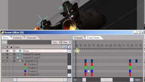 v8 - Scene editor, Dopesheet