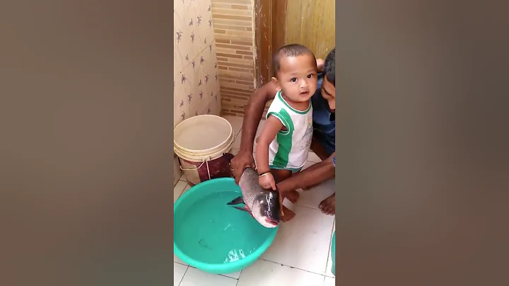 Bhevodbhav playing with big fish @one year old