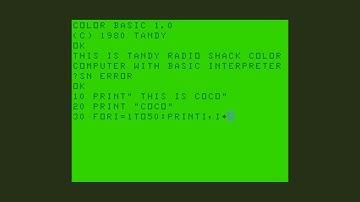 Tandy Radio Shack Color Computer (1980) {BASIC Test}