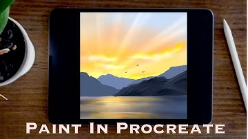How to Draw Sunrise in Procreate Tutorial | Paint with Basic Brushes| The ProArt