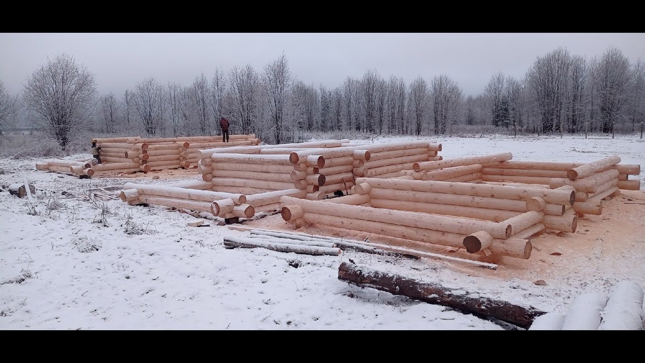 Рубка сруба, выборка паза 19 см - YouTube