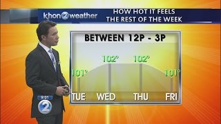 Heat and humidity to worsen this week, high surf warning in effect