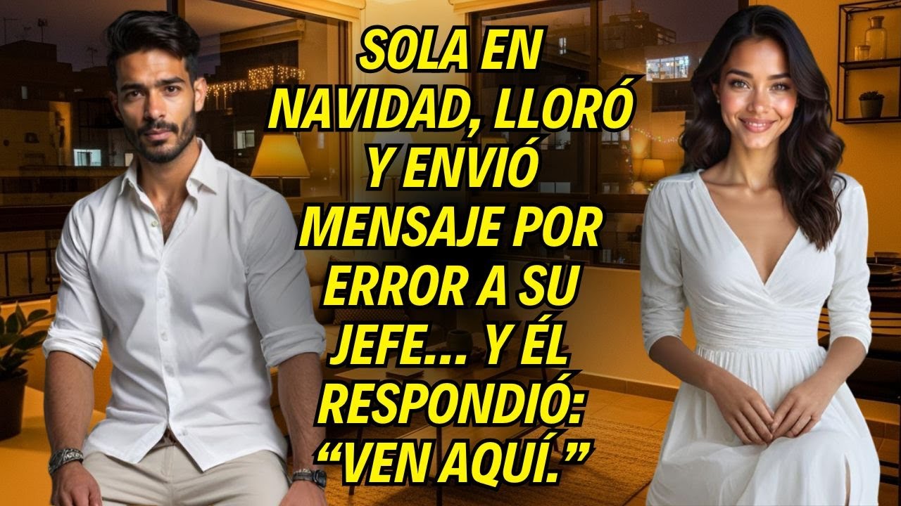 Sola en Navidad, lloró y envió mensaje por error a su jefe… y él respondió: “Ven aquí.”