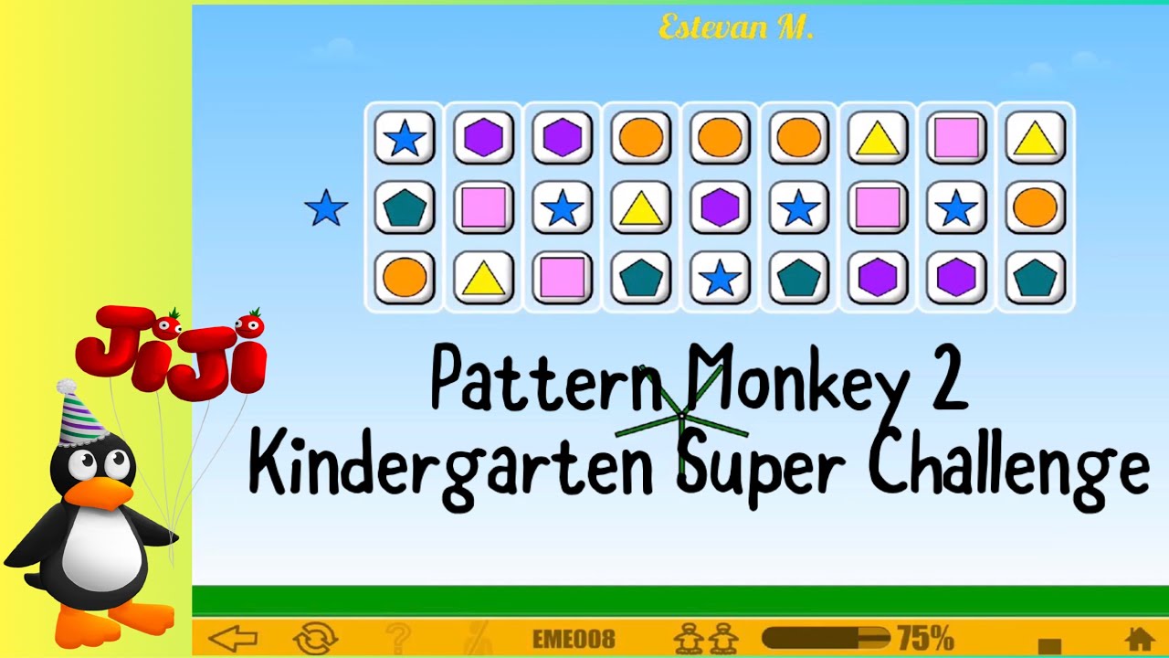 Kindergarden ST Math Super Challenge: Level 3 Pattern Monkey 2 - YouTube