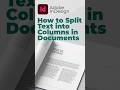 Split Text into Multiple Columns in Adobe InDesign Document #shorts #AdobeInDesign #InDesignTutorial