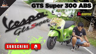 รีวิว Vespa GTS Super 300 ABS (ท่อ akrapovic) #vespa #vespagts