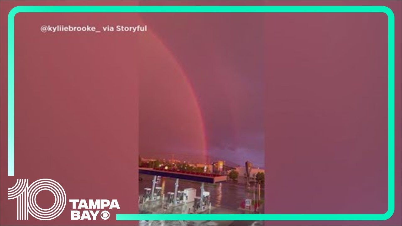 VIDEO: Lightning and rainbows dazzle over the Salt Lake Valley in Utah