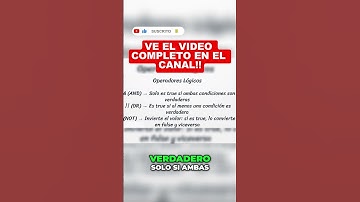 AND, OR, NOT | Operadores lógicos en PROGRAMACIÓN  #programacion #java #tips #computacion