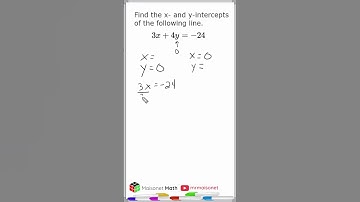 Finding The X-Intercept And Y-Intercept Of A Line
