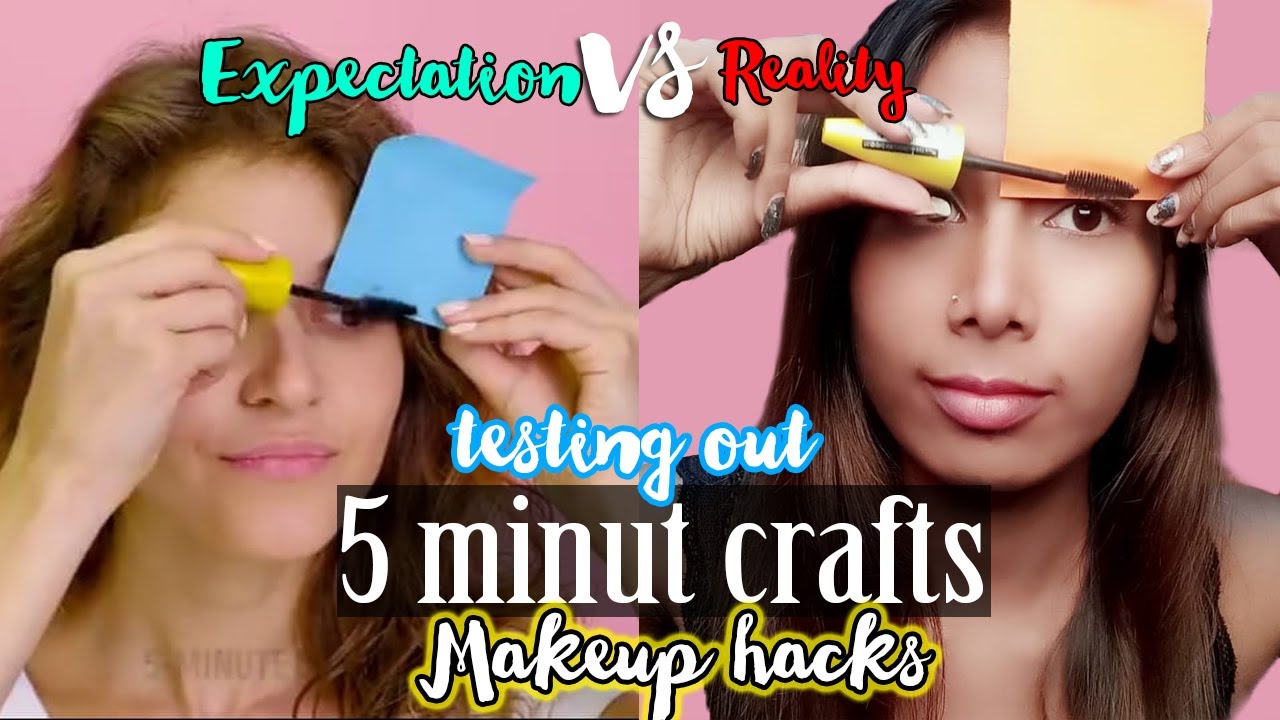 5 minute crafts girly makeup hacks || SANJANA - YouTube