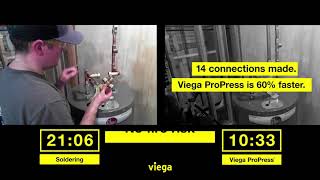 Connecting a Water Heater in 10 Minutes with Viega ProPress fittings | Compared to Soldering