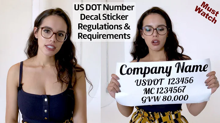 USDOT Number Decal Sticker Regulations & Requirements | USDOT Template Examples