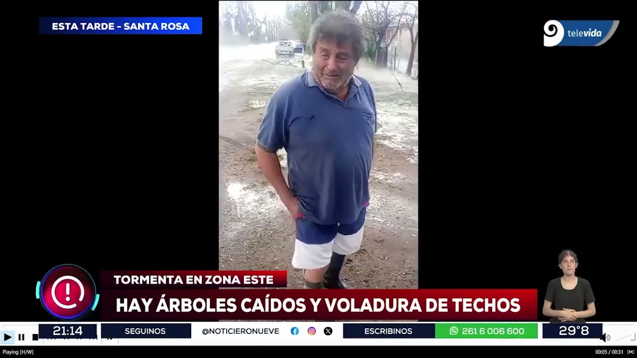 Cayó granizo en Mendoza y hay alerta: Santa Rosa uno de los departamentos más afectados