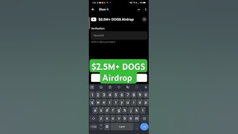 $2.5M DOGS Airdrop || Blum Code #crypto #code #blum #game