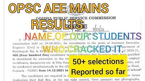 OPSC AEE CIVIL PR MAINS RESULT PUBLISHED || OUR SELECTED CANDIDATES|50+ REPORTED SO FAR#DCS_LEARNING