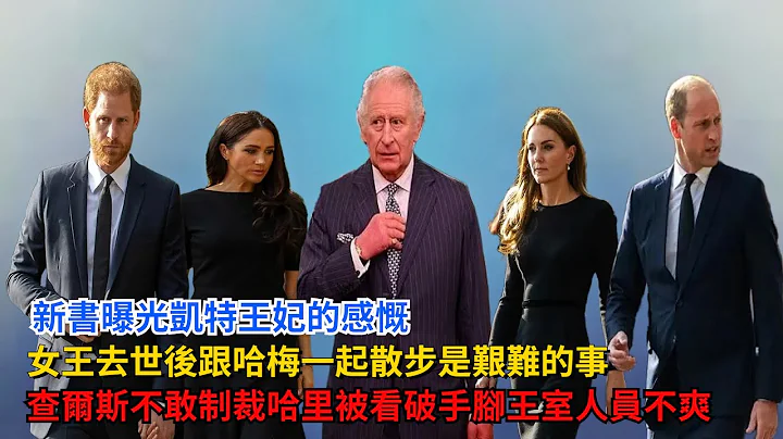 新书曝光凯特的感慨：女王去世后，跟哈里梅根散步是艰难的事，查尔斯不敢制裁哈里，被看破手脚#凯特#梅根 #哈里王子#卡米拉#查尔斯#威廉王子 #安德鲁 #英女王 #乔治王子 #夏洛特公主#戴安娜 - 天天要闻
