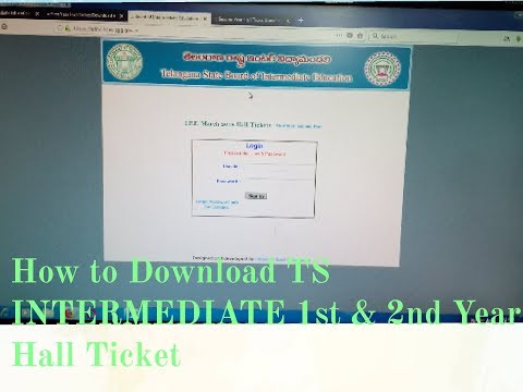 How to download 2018 TS Inter Hall Ticket for 1st & 2nd Year