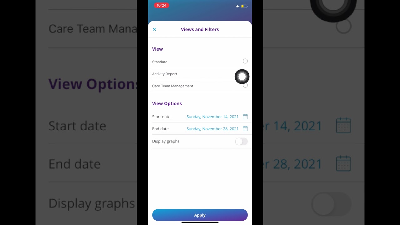 Viewing the Activity Report