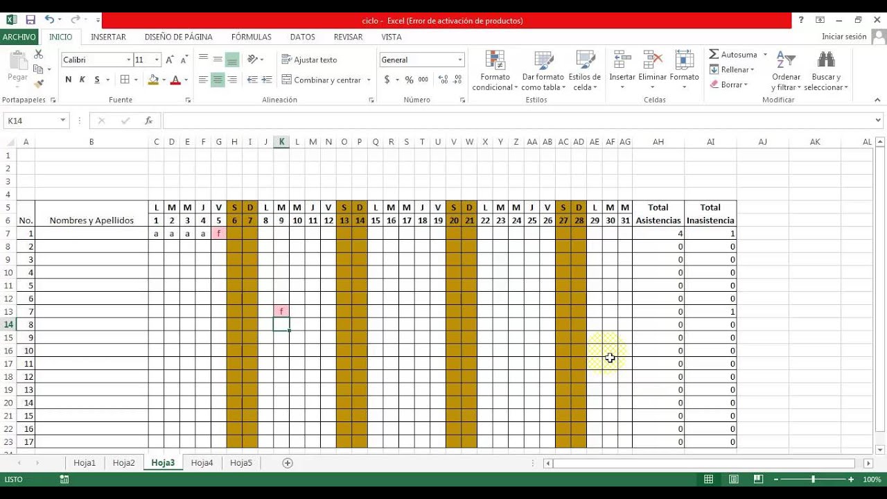 Como hacer listas en excel