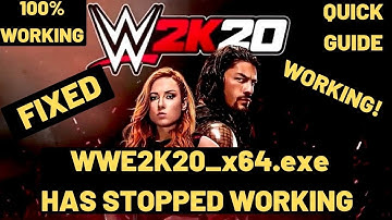 WWE2K20_x64.exe Has Stopped Working FIXED| WWE 2K20 Crashing Fixed | 100% Working|