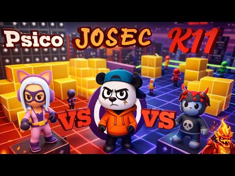 Jogando x1 contra @JosecOficial VS @K11_Oficial_YT VS psico quem ganhou? #stumbleguys #k11 #fts #20k