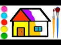 Drawing a house for children | Рисуем домик для детей | बच्चों के लिए घर बनाना