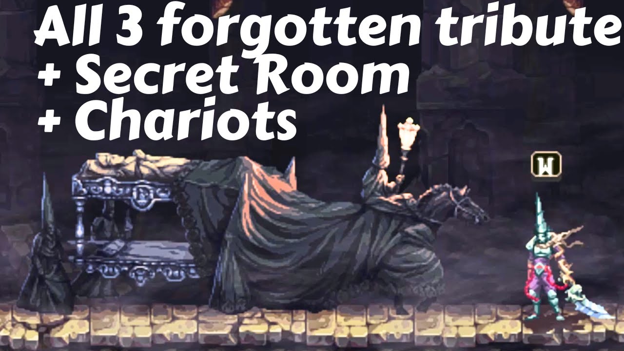 All 3 tribute, Chariots and secret rooms location blasphemous
