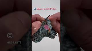 Increases on purl side #knitting #knittingpatterns #meijuknits Increases on purl side #knitting #knittingpatterns #meijuknits