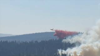 RAW: Aircraft hit wildfire near Logan Lake, B.C.