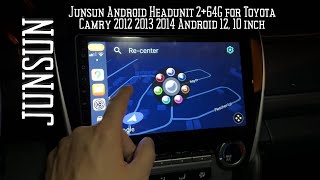 Junsun Android Headunit 2+64G for Toyota Camry 2012 2013 2014 Android 12, 10 inch