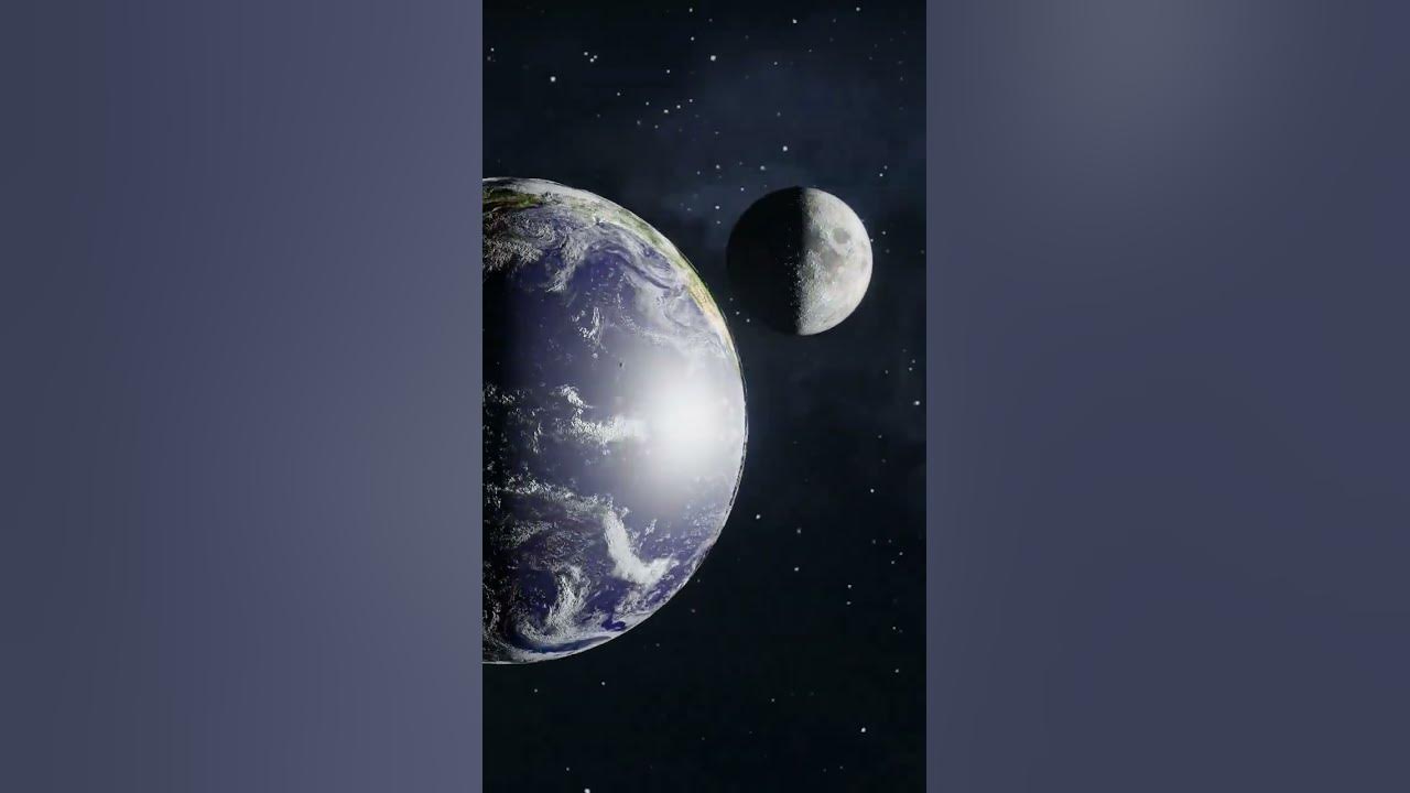 Animation of the earth, the moon and the sun Animation of the earth, the moon and the sun