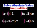 Solve Absolute Value Inequalities | Graph on Number Line | Interval Notation | Eat Pi