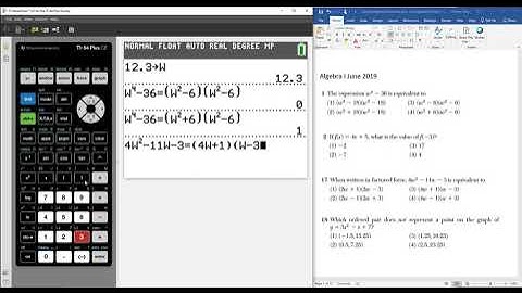 Tips for TI Technology: Algebra I with the TI 84 Plus family