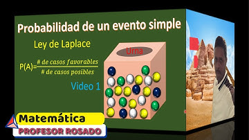 PROBABILIDAD DE UN EVENTO SIMPLE/ 5 Ejercicios/ Vídeo 1