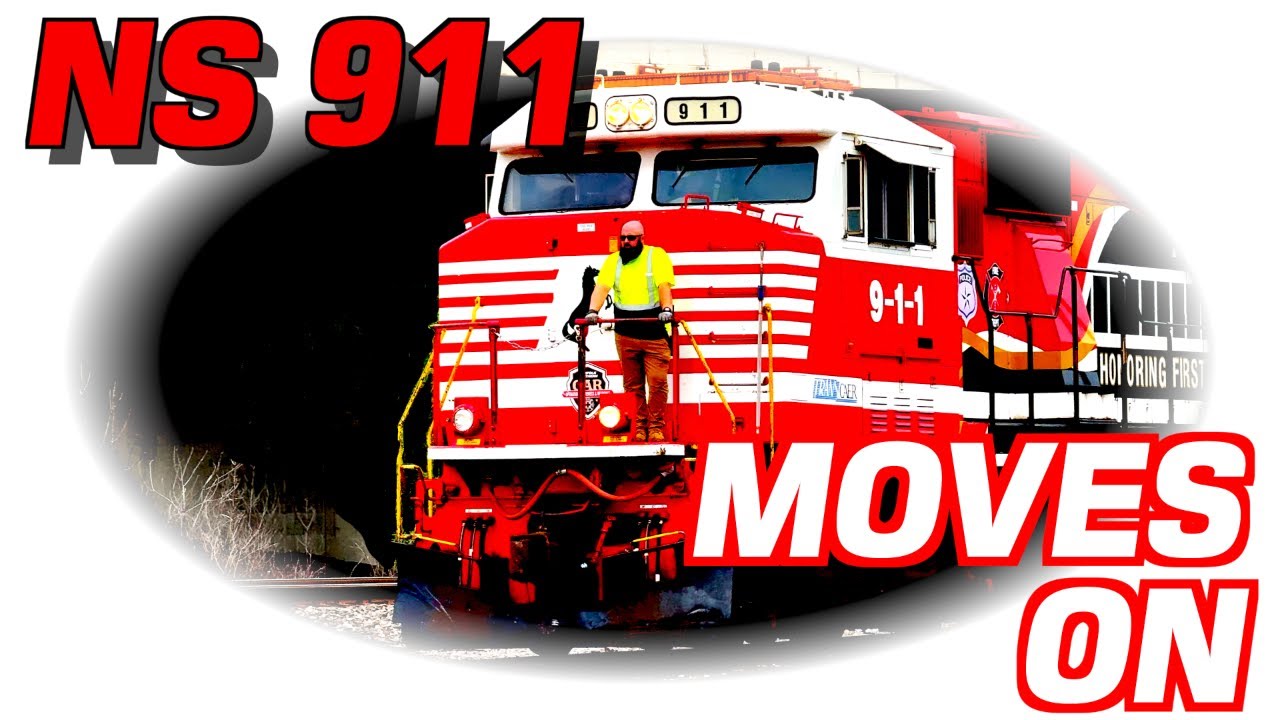 NS 911 SAFETY TRAIN MOVES ON - WITH ITS INCREDIBLE CARS AND FRIENDLY CREW