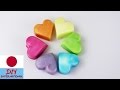 ハート形の６色の手作り石鹸の作り方