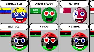 Negara yang menyukai dan membenci LIBYA