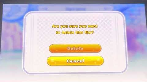 Second Kirby’s return to dream land deluxe file deletion recorded!