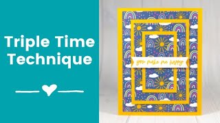 Triple Time Technique with Patterned Paper