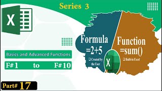 Ms Excel Full Tutorial Class # 52 Functions and Formulas in Pashto | Basics and Advanced Functions