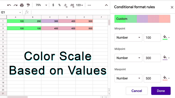 How to Apply a Color Scale Based on Values in Google Sheets