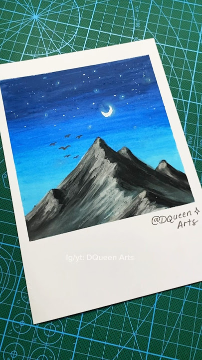 How to draw mountains using Oil Pastel for BEGINNERS 🏔️ #art #drawing #drawingtutorial #howtodraw