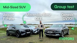 2023 Premium Mid-Sized SUV Group Test: Jaguar F-Pace, Mercedes-Benz GLE, Genesis GV70.