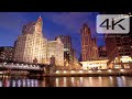 Chicago Tour at NIGHT - Christmas 2020 🎅 - Travel the Chicago Riverwalk  - Stunning light [4K]