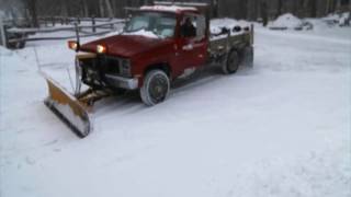 snow plowing with 85 gmc