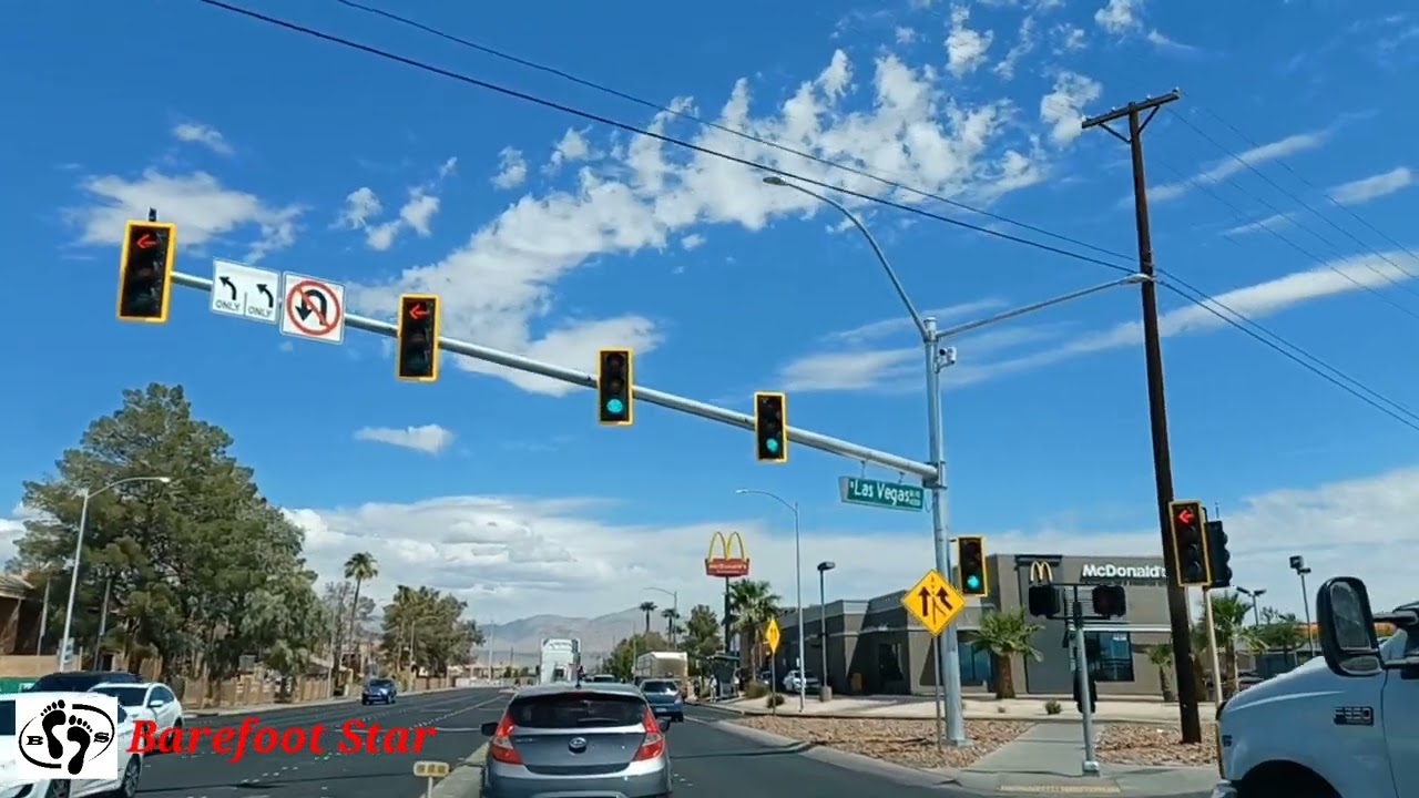 Vegas Drive Tour N Nellis Blvd. and N Lamb Blvd., Streets of Northeast Las Vegas, Nevada, U.S.A.