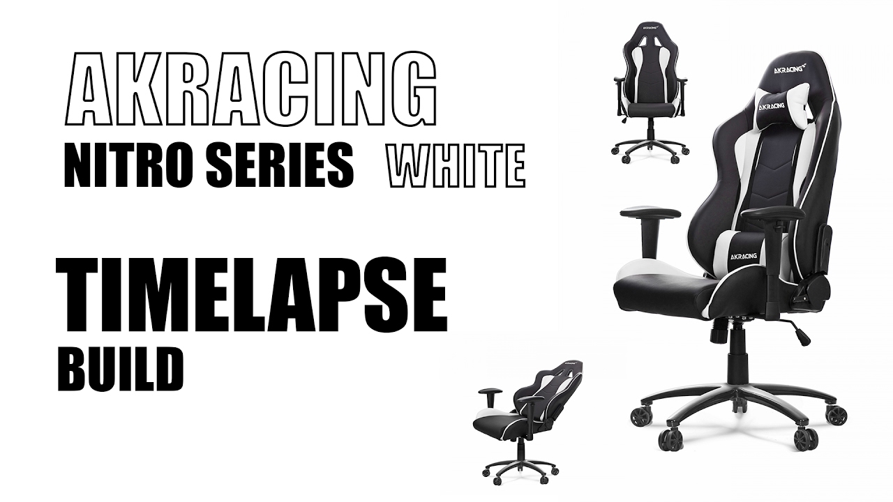 ⏩ AKRacing Nitro Series white Timelapse build