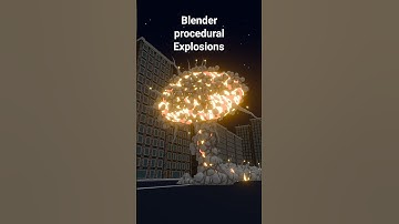 Procedural explosion made in Blender geometry nodes. #blender #explosion #geometrynodes #vfx #3d